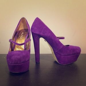 Purple ALDO platform pumps/ size: 38